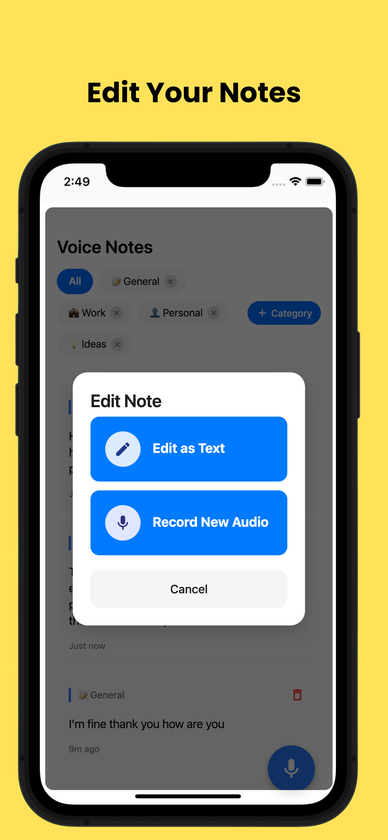 Edit Notes